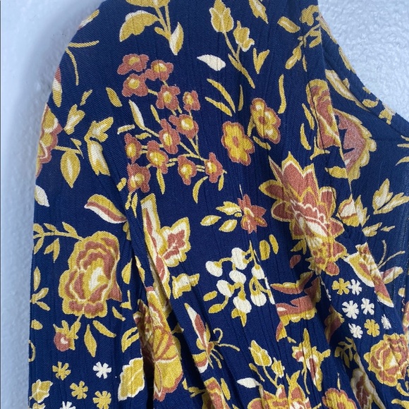 Blue Rain Bell Sleeve Blouse with Smocked Details - Picture 3 of 8